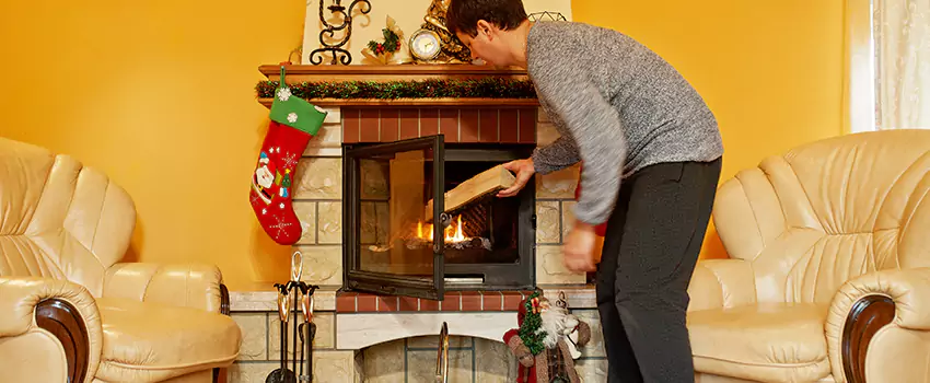 Rusted Metal Fireplace Restoration in Fayetteville, North Carolina